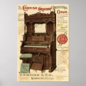 Vintage Werbe-Orgel für Orchester Poster (Vorne)