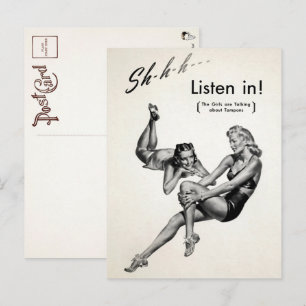 Vintage Werbe-Postkarte mit Kuriositäten  Postkarte