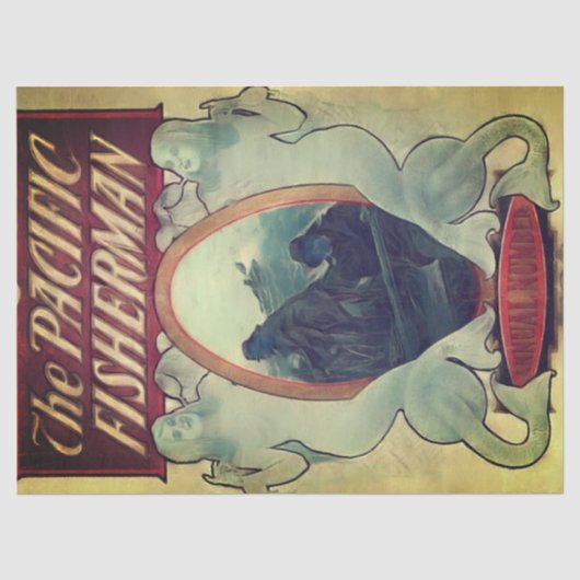 Vintage-Werbe-Seidenpapier Seidenpapier (Vorderseite)