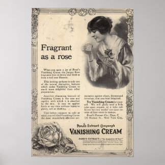 Vintage Werbeabdeckung für das Fragrance Magazine Poster