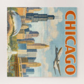 Vintage-Werbeanzeige aus Chicago als Puzzle (Horizontal)