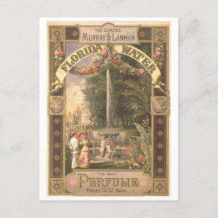 Vintage Werbeanzeige für Florida Water Parfüm Postkarte