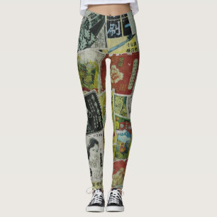 Vintage-Werbebanner an einer Wand in Hongkong. Leggings