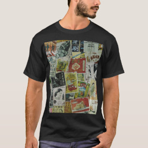 Vintage-Werbeblatt an einer Wand in Hongkong. T-Shirt