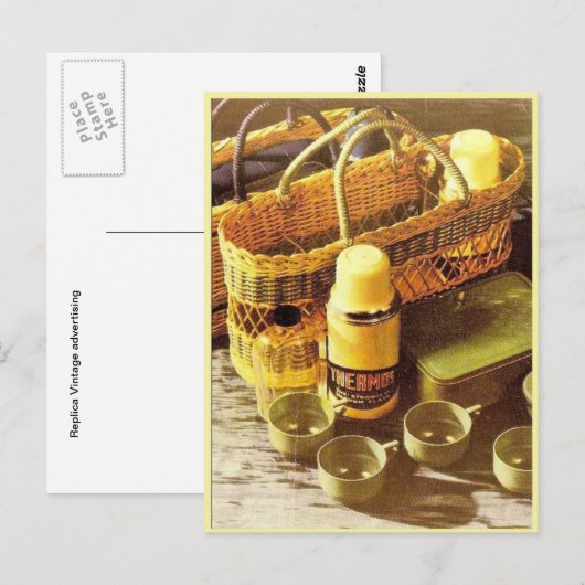 Vintage Werbeflasche Postkarte (Vorne/Hinten)