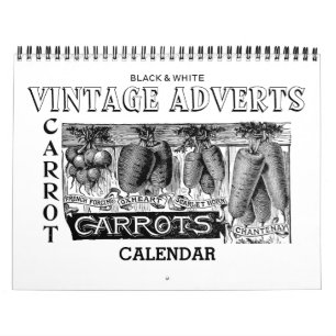 Vintage-Werbekalender in Schwarzweiß Kalender