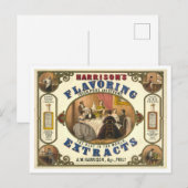 Vintage Werbekostentextrakt Harrison Postkarte (Vorne/Hinten)
