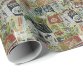 Vintage Werbemauer in Hongkong. Geschenkpapier (Rolleneckpunkt)