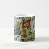 Vintage Werbemauer in Hongkong. Kaffeetasse (Mittel)