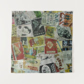 Vintage Werbemauer in Hongkong. Wandteppich (Vorderseite (Horizontal))