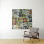 Vintage Werbemauer in Hongkong. Wandteppich (Beispiel (Horizontal))