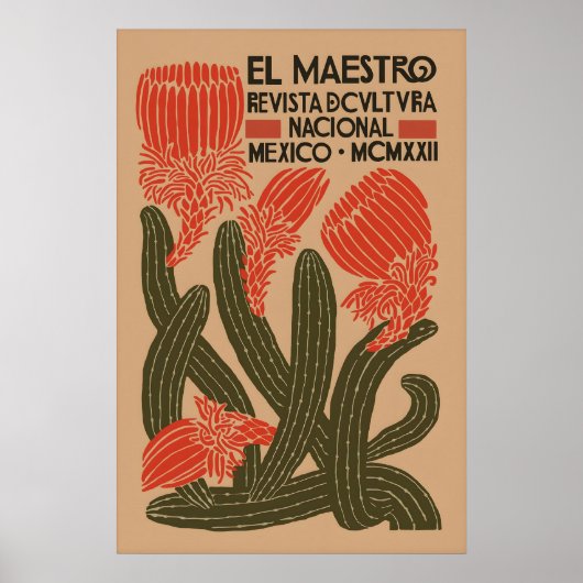 Vintage Werbeplakat El Maestro Mexiko Poster (Vorne)