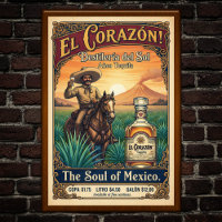 Vintage-Werbeplakat für Tequila