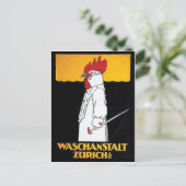 Vintage-Werbeplakat-Postkarte Postkarte (Stehend Vorderseite)