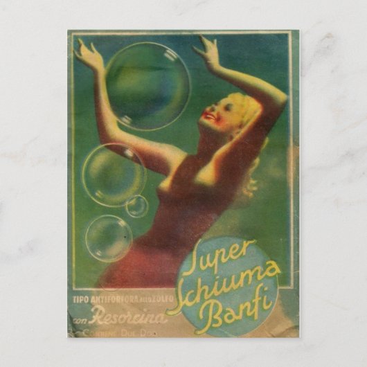 Vintage-Werbeplakat-Postkarte Postkarte (Vorderseite)