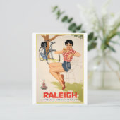 Vintage-Werbeplakat-Postkarte Postkarte (Stehend Vorderseite)
