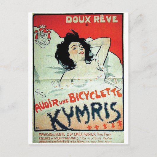 Vintage-Werbeplakat-Postkarte Postkarte (Vorderseite)