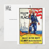 Vintage-Werbeplakat-Postkarte Postkarte (Vorne/Hinten)