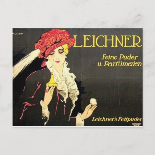 Vintage-Werbeplakat-Postkarte Postkarte (Vorderseite)