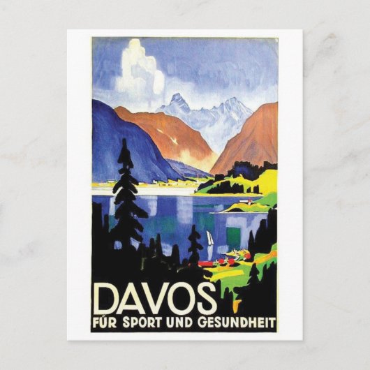 Vintage-Werbeplakat-Postkarte Postkarte (Vorderseite)