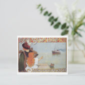 Vintage-Werbeplakat-Postkarte Postkarte (Stehend Vorderseite)