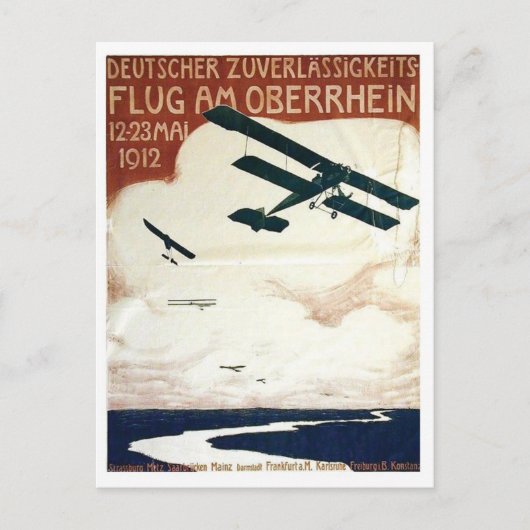 Vintage-Werbeplakat-Postkarte Postkarte (Vorderseite)