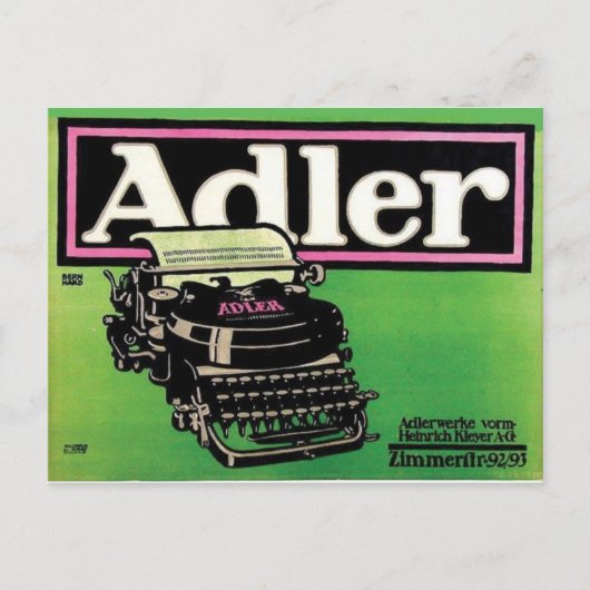 Vintage-Werbeplakat-Postkarte Postkarte (Vorderseite)