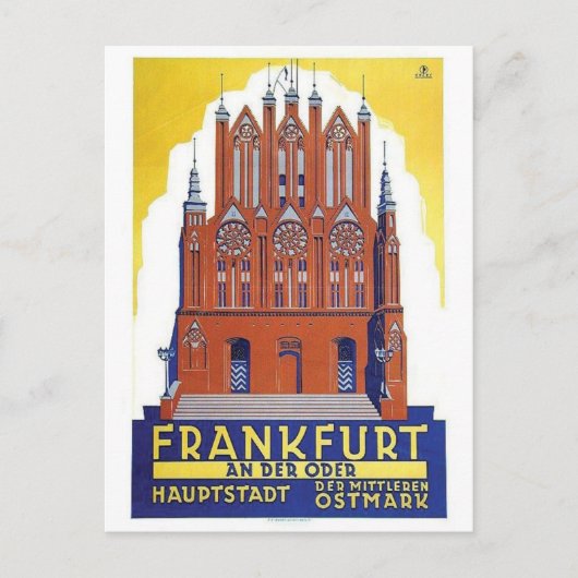 Vintage-Werbeplakat-Postkarte Postkarte (Vorderseite)