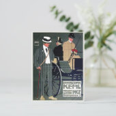 Vintage-Werbeplakat-Postkarte Postkarte (Stehend Vorderseite)