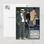 Vintage-Werbeplakat-Postkarte Postkarte (Vorne/Hinten)