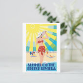 Vintage-Werbeplakat-Postkarte Postkarte (Stehend Vorderseite)