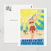 Vintage-Werbeplakat-Postkarte Postkarte (Vorne/Hinten)