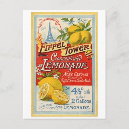 Vintage-Werbeplakat-Postkarte Postkarte (Vorderseite)