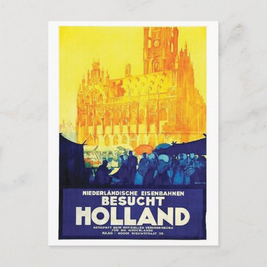 Vintage-Werbeplakat-Postkarte Postkarte (Vorderseite)