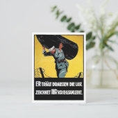 Vintage-Werbeplakat-Postkarte Postkarte (Stehend Vorderseite)