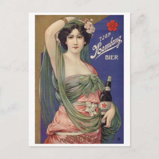 Vintage-Werbeplakat-Postkarte Postkarte (Vorderseite)