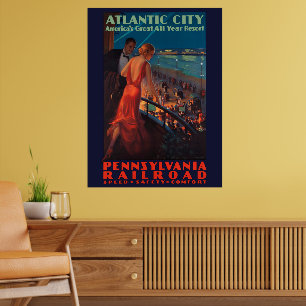 VINTAGE-WERBEPOSTER DER PENNSYLVANIA RAILROAD POSTER
