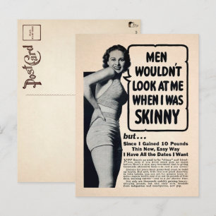 Vintage-Werbepostkarte für Skinny Girl Postkarte