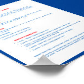 Vintage Werberegeln für ein Poster (Ecke)