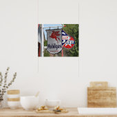 Vintage Werbezeichen für Benzin Poster (Küche)