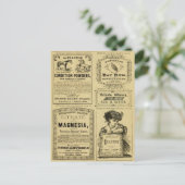 Vintage Werbezeitenwerbung Postkarte (Stehend Vorderseite)