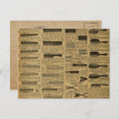 Vintage Werbezeitungen Schönheit Postkarte (Vorne/Hinten)