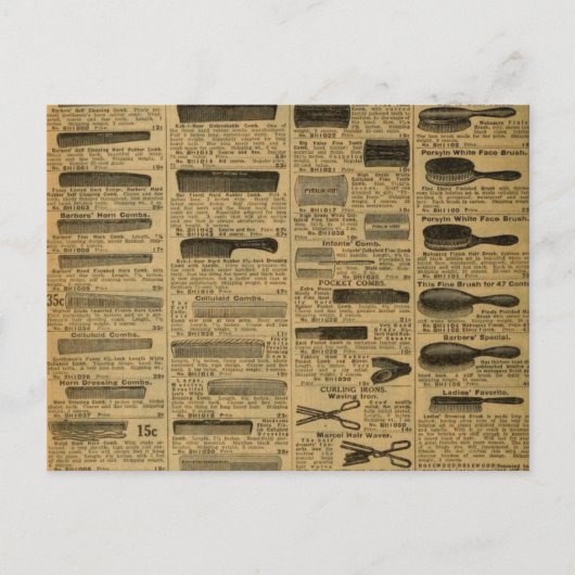 Vintage Werbezeitungen Schönheit Postkarte (Vorderseite)
