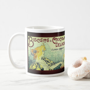 Vintage-Werbung Biscuits Chocolate Delacre Kaffeetasse