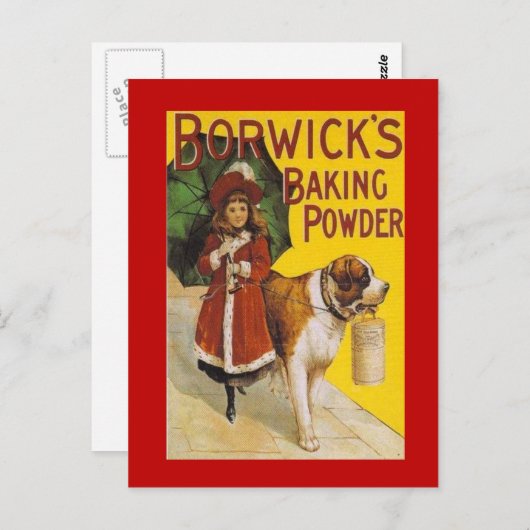 Vintage Werbung, Borwicks Backpulver Postkarte (Vorne/Hinten)