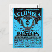 Vintage Werbung - Columbia Bicycles Postkarte (Vorne/Hinten)