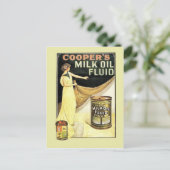 Vintage Werbung, Cooper-Milchöl-Flüssigkeit Postkarte (Stehend Vorderseite)