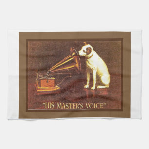 Vintage-Werbung, Die Stimme seines Herrn Handtuch