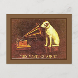 Vintage-Werbung, Die Stimme seines Herrn, Postkarte