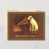 Vintage Werbung, die Stimme seines Meisters, Postkarte (Vorne/Hinten)